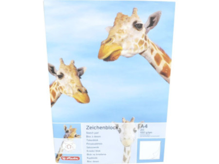 herlitz Bloc à dessin A4, 100 g/m2, 20 feuilles