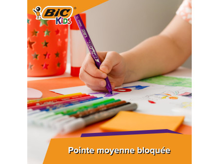 BIC KIDS Feutre Kid Couleur medium, étui en carton de 36
