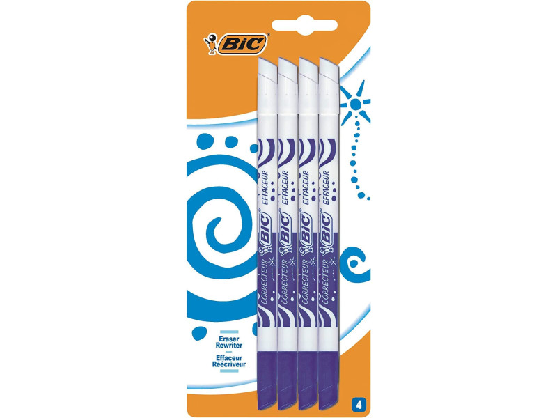 BIC Effaceur, effacer & corriger, avec 2 pointes, pack de 4