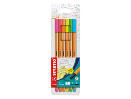 STABILO Feutre à pointe fine point 88, étui carton de 6