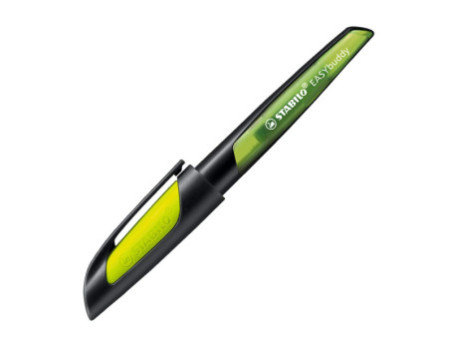 STABILO Stylo plume EASYbuddy M, droitiers, noir/citron vert
