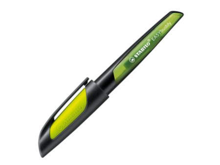 STABILO Stylo plume EASYbuddy L, gauchers, noir/citron