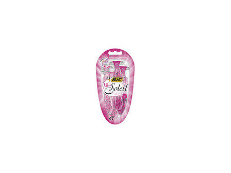 BIC Rasoir jetable Miss Soleil, pour femmes, pack de 4