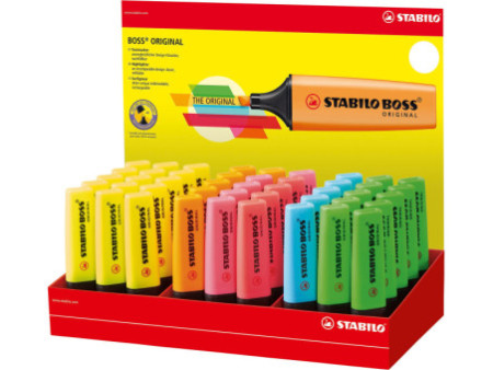 STABILO Surligneur BOSS ORIGINAL, présentoir en carton de 45