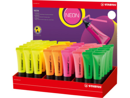 STABILO Surligneur NEON, présentoir de 45