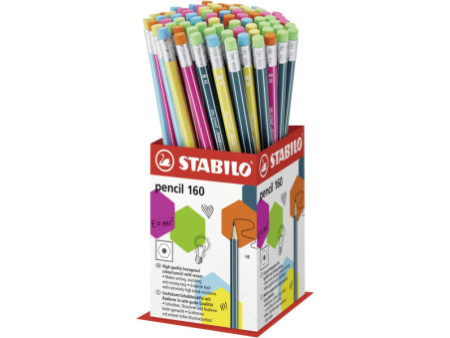 STABILO Crayon graphite Pencil 160 avec gomme, display de 72
