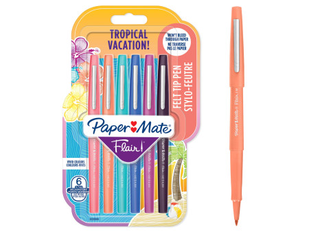 Paper:Mate Stylo feutre Flair TROPICAL VACATION, blister x6