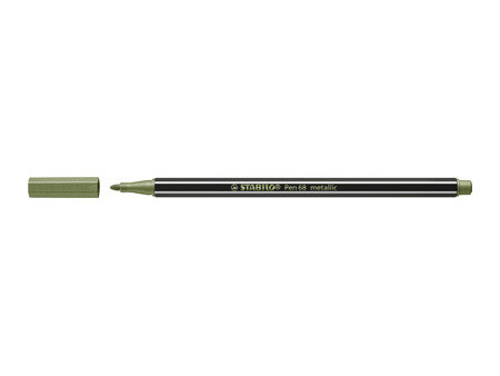 STABILO Stylo feutre Pen 68 metallic, vert métallisé