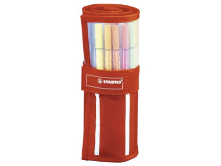 STABILO Feutre Pen 68, trousse enroulable de 30 'Rayures'