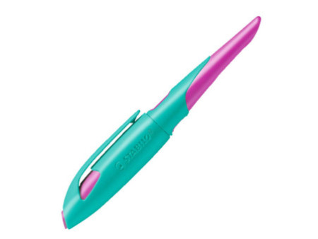 STABILO Stylo plume EASYbirdy R, droitiers, turquoise/rose