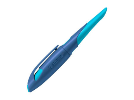 STABILO Stylo plume EASYbirdy R, droitiers, bleu/azur