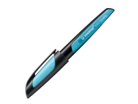 STABILO Stylo plume EASYbuddy L, gauchers, noir/bleu