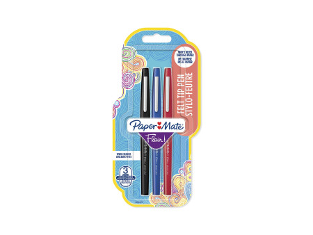 Paper:Mate Stylo feutre Flair, blister de 3, assorti