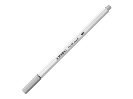 STABILO Feutre pinceau Pen 68 brush, gris moyen