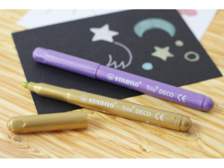 STABILO Feutre de coloriage Trio Deco, étui en carton de 8