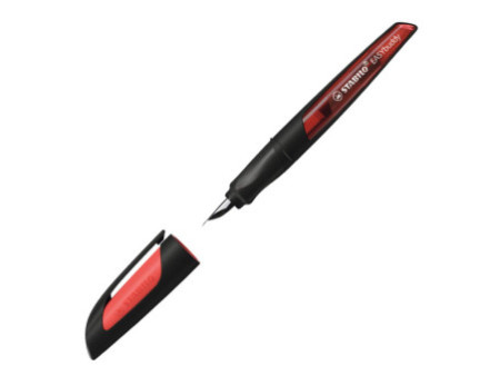 STABILO Stylo plume EASYbuddy A, noir/corail