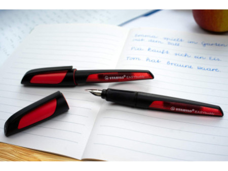 STABILO Stylo plume EASYbuddy A, noir/corail