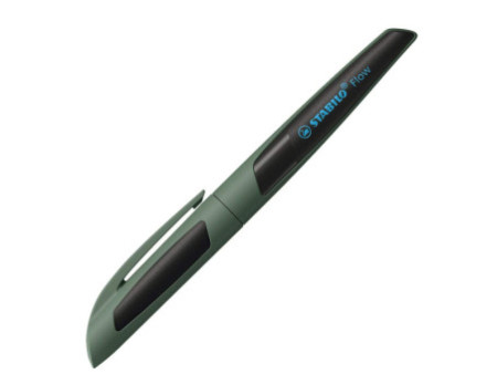 STABILO Stylo à plume Flow, vert kaki/noir