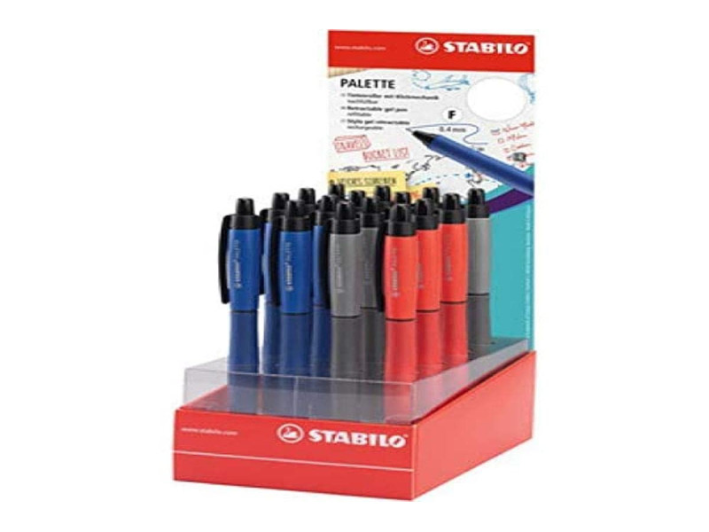 STABILO Stylo roller Palette, présentoir de comptoir de 16