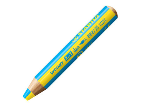 STABILO Crayon multi-talents woody 3 en 1 duo, étui de 10