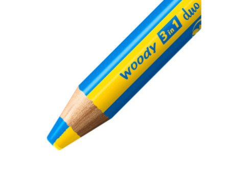 STABILO Crayon multi-talents woody 3 en 1 duo, étui de 10