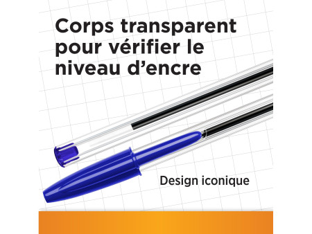 BIC Stylo à bille Cristal Original, boîte carton de 10, bleu