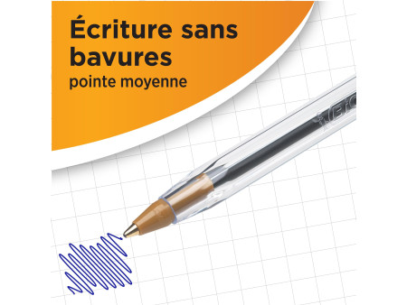 BIC Stylo à bille Cristal Original, boîte carton de 10, bleu