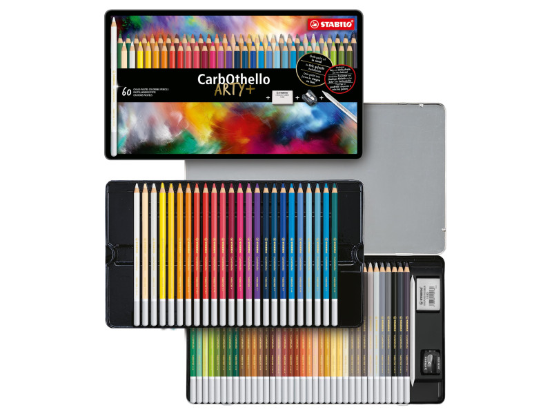 STABILO Crayon pastel CarbOthello ARTY+, étui de 60