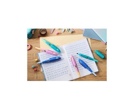 STABILO Stylo plume EASYbirdy pastel, présentoir de 16