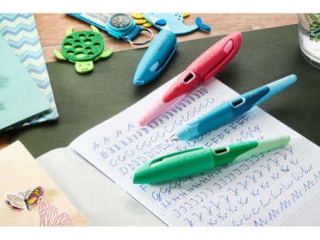 STABILO Stylo plume EASYbirdy 3D Wildlife R, bleu, M