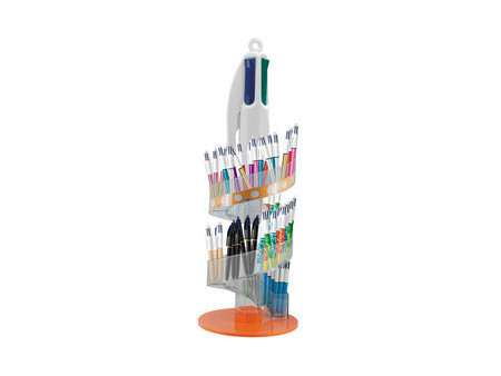 BIC Stylo à bille rétractable 4 Colours, tour de 96 pièces