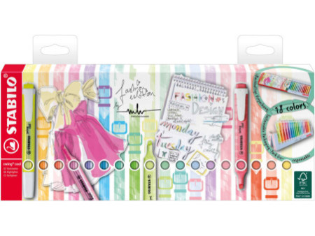 STABILO Surligneur swing cool, set de bureau de 18 pièces