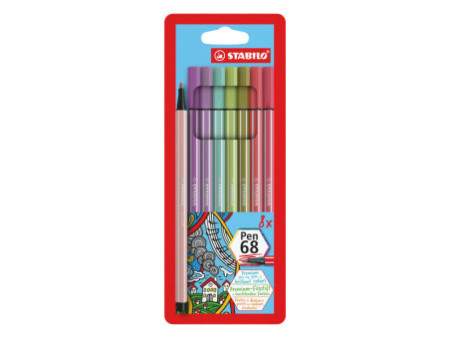 STABILO Feutre Pen 68, étui en carton de 8