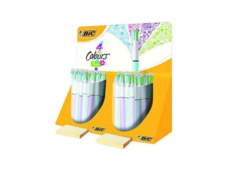 BIC Stylo à bille 4 Colours Fun, présentoir de 40