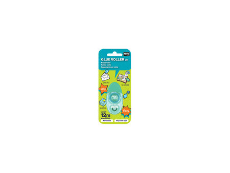 PLUS JAPAN Mini roller adhésif LE TG-1512, 6 mm x 12 m, bleu