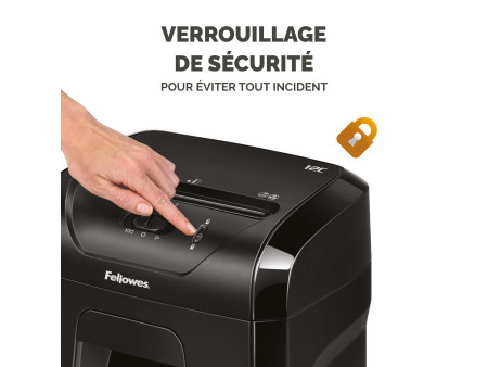 Fellowes Destructeur de documents Powershred 12C, noir