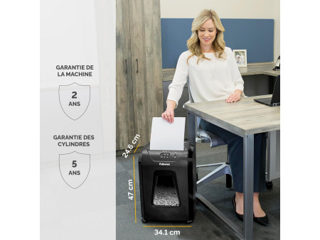 Fellowes Destructeur de documents Powershred 12C, noir