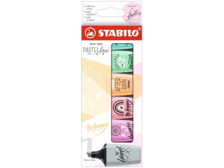 STABILO Surligneur BOSS MINI Pastellove 2.0, étui de 6