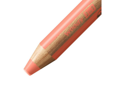 STABILO Crayon multi-talents woody 3 en 1, étui de 18 Pastel