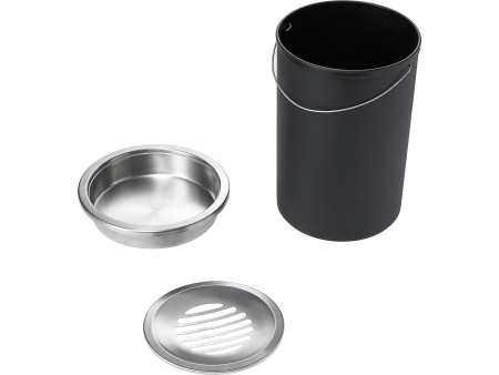 helit Cendrier sur pied 'the shark', inox, argent