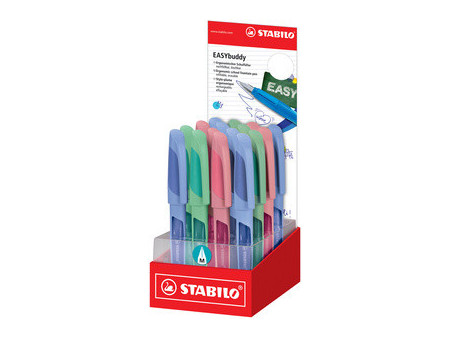 STABILO Stylo plume EASYbuddy M, droitiers, présentoir de 16