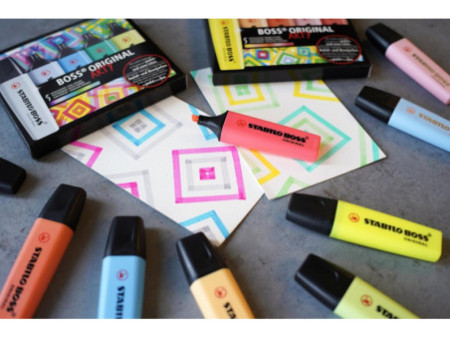 STABILO Surligneur BOSS ORIGINAL, étui carton ARTY de 5