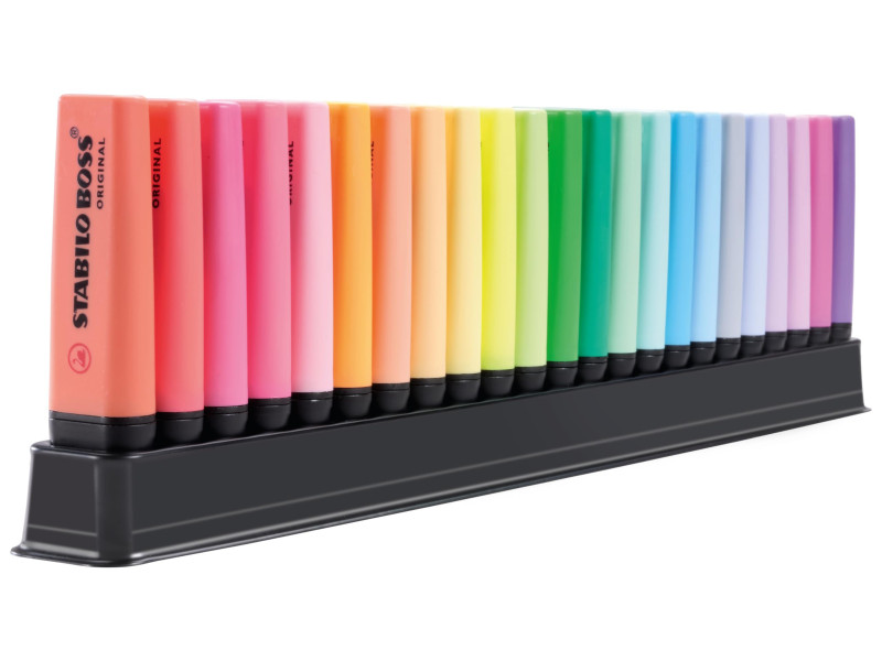 STABILO Surligneur BOSS ORIGINAL, set de bureau de 23 ARTY