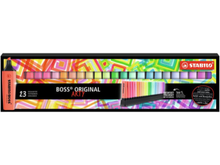 STABILO Surligneur BOSS ORIGINAL, set de bureau de 23 ARTY