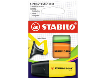 STABILO Surligneur BOSS MINI, étui en carton de 3