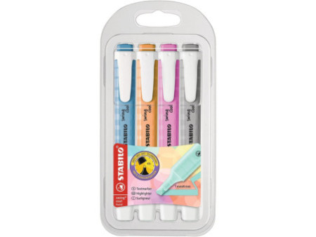 STABILO Surligneur swing cool Pastel, étui en PET de 4