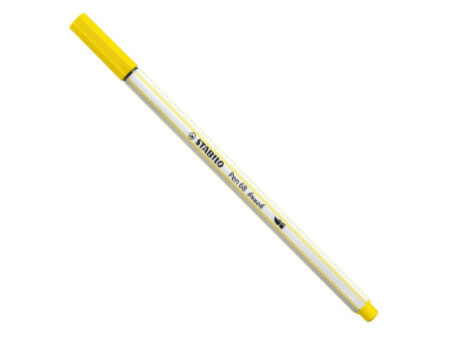 STABILO Feutre pinceau Pen 68 brush, jaune citron