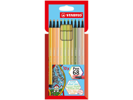 STABILO Feutre de coloriage Pen 68, étui carton de 10