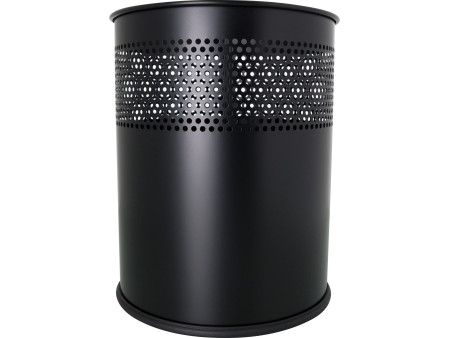 helit Corbeille à papier en acier 'the dot', 15 L, noir
