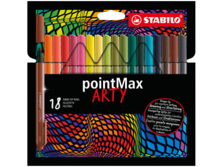 STABILO Stylo-feutre pointMax ARTY, étui carton de 18